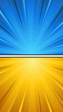 Action comic book background animation with speed lines