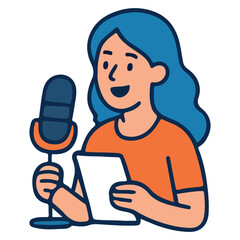 Modern International Podcast Day Illustration