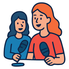 Modern International Podcast Day Illustration