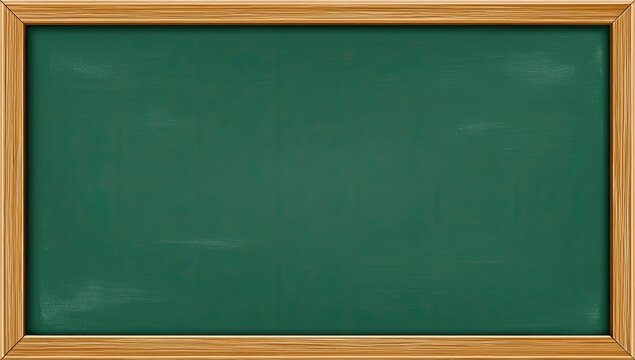 Empty green chalkboard