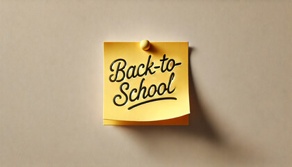 Yellow Post-it Notes with Back to School Message