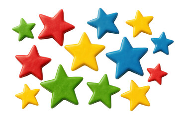 Fototapeta premium Fondant stars for birthday cakes
