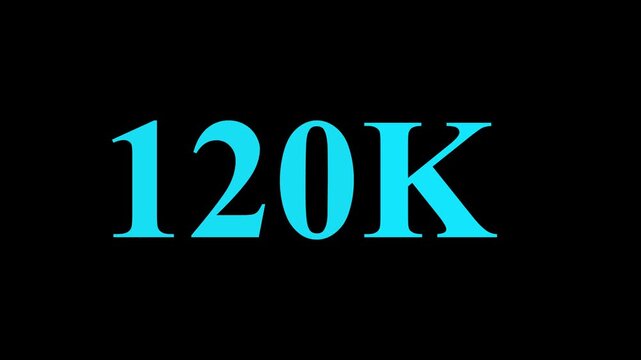 Abstract 120K Followers Thank You Animation Social Media Growth Milestone Celebration.