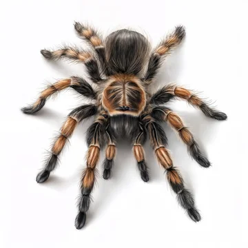Big Hairy Tarantula Spider Isolated for Halloween Theme on white background