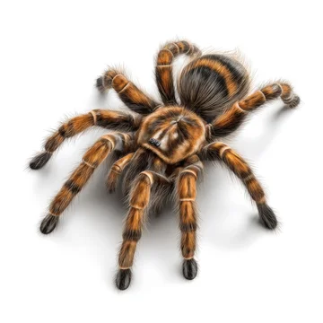 Isolated Large Tarantula Spider on White Background