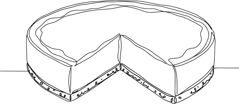 Minimalist line drawing illustration of delicious key lime pie w