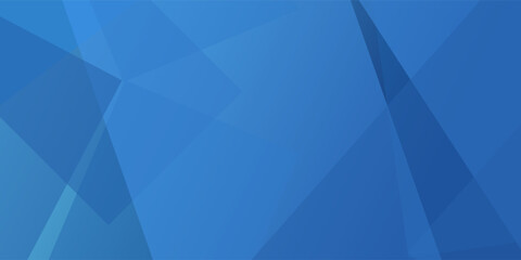Obraz premium Abstract Blue Background Featuring Triangles and Rectangles in a Layered Design, Ideal for a Modern Art Website Banner