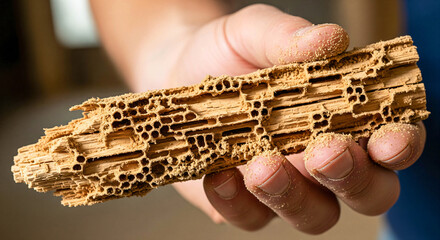Termite Damage: Wood Destroyed by Insects