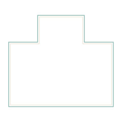 シンプルでかわいい凸型のフレームイラスト