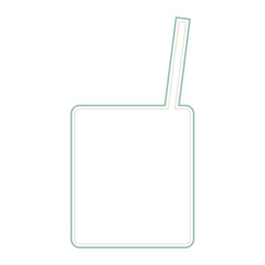 シンプルで可愛いスモーキーグリーンとベージュの四角い枠のフレームイラスト