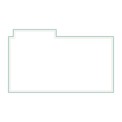 ファイルの形のかわいい長方形のフレームイラスト
