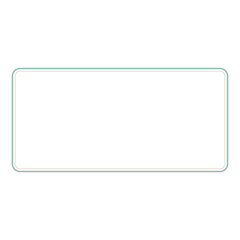 シンプルで可愛いスモーキーグリーンとベージュの角が丸い長方形フレームイラスト