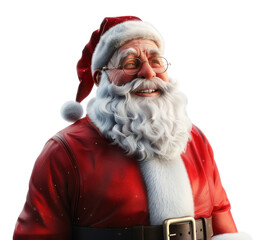 Naklejka premium PNG Cute santa claus christmas background white.