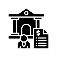 Government Building glyph icon