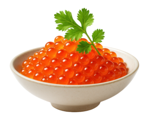 Cooked roe with coriander