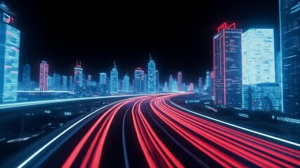A futuristic digital cityscape with glowing skyscrapers made of binary code numbers. symbolizing technology, data transfer, artificial intelligence, and digital communication. - Powered by Adobe