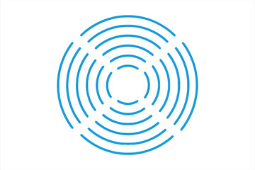 Fototapeta premium Concentric Blue Circles Graphic