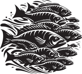 Intricate Silhouette of a Person Amongst Foliage, Decorative Art, Nature Inspired Design