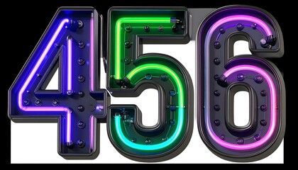 Neon number display