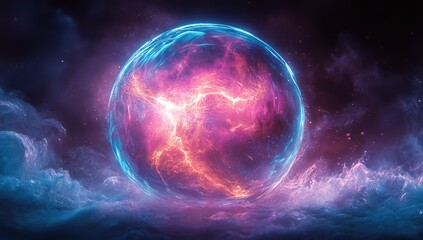 Obraz premium plasma ball in the dark