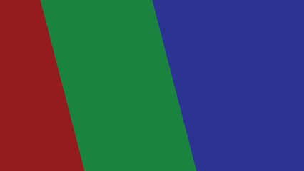 Naklejka premium Bold abstract diagonal stripes of red green and blue color blocks for modern design concepts