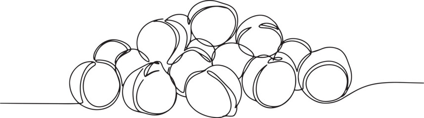 Obraz premium Minimalist line drawing of chickpeas, showcasing healthy eating