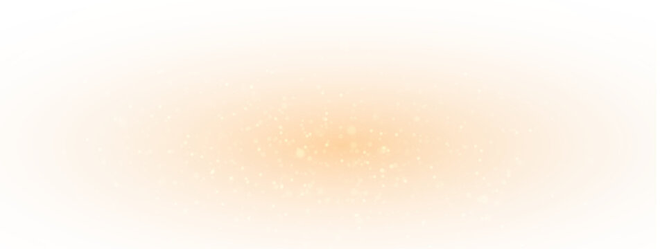 Magical orange glowing dust with bright sparkles.