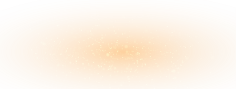 Magical orange glowing dust with bright sparkles.