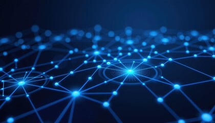 High-Tech Digital Innovation in Computing Networks Modern Environment Futuristic Viewpoint Information Background