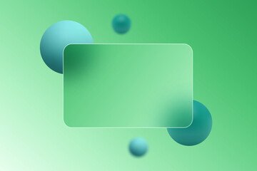 Modern glass morphism design with blur effect and volumetric elements. Eps 10