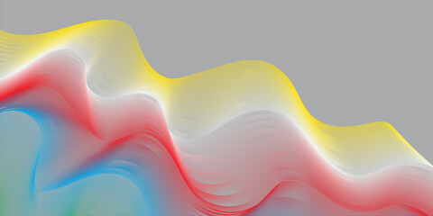 Abstract vector background with colorful wavy lines.