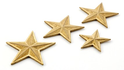 Obraz premium golden star isolated on white background