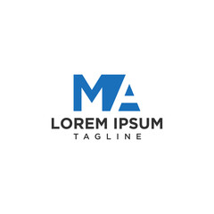 MA negative space logo design