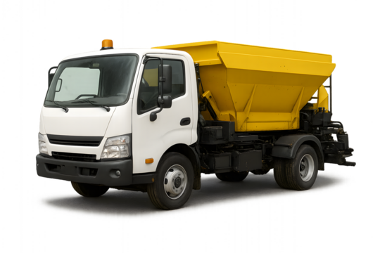 High-Quality Pavement Repair Vehicle Illustration with Transparent Background for Road Construction Projects, Civil Engineering Designs, Maintenance Equipment Visualization