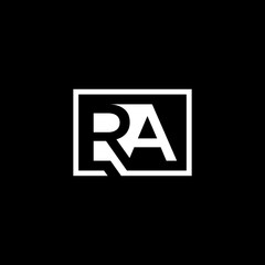 Fototapeta premium RA negative space logo design