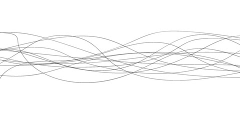 Curve wave seamless pattern. Thin line wavy abstract vector background