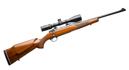 Hunting rifle with scope for target practice and long range shooting