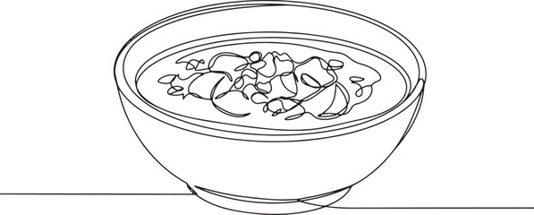 Continuous Line Drawing of Traditional Bosnian Begova Corba in a
