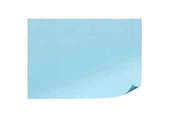 Fototapeta premium Blue sticky note isolated on transparent background