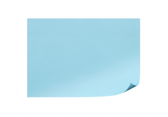 Blue sticky note isolated on transparent background