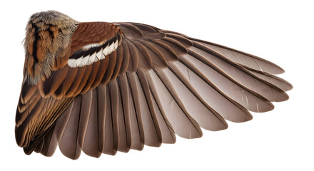 Brown and White Bird Wing