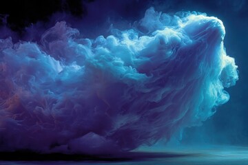 Ghost surrounded by swirling smoke