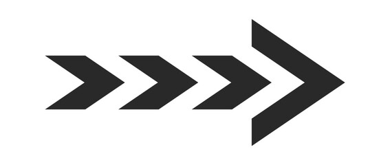 Dynamic moving arrow representing speed