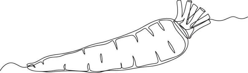 Obraz premium Minimalist Burdock Root Continuous Line Drawing for Botanical Il