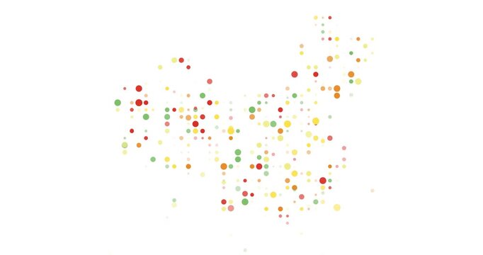 Particles Shaping Dynamic Video Outline of China Map