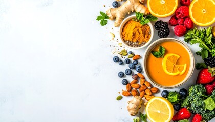 Colorful array of healthy foods (1)