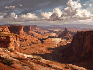A desert canyon landscape