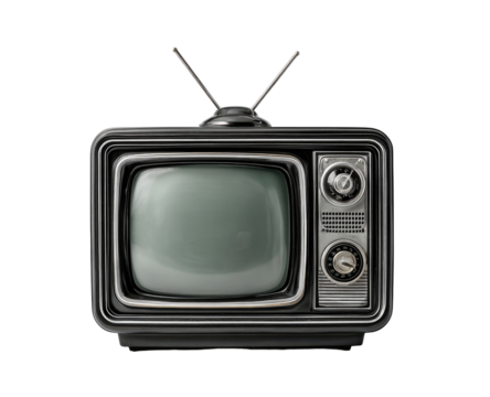 Retro black and gray television