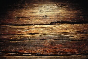 Naklejka premium Rustic wooden texture showcases natural beauty and character in warm lighting