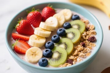 Strawberry Smoothie Bowl with Fruity Toppings
